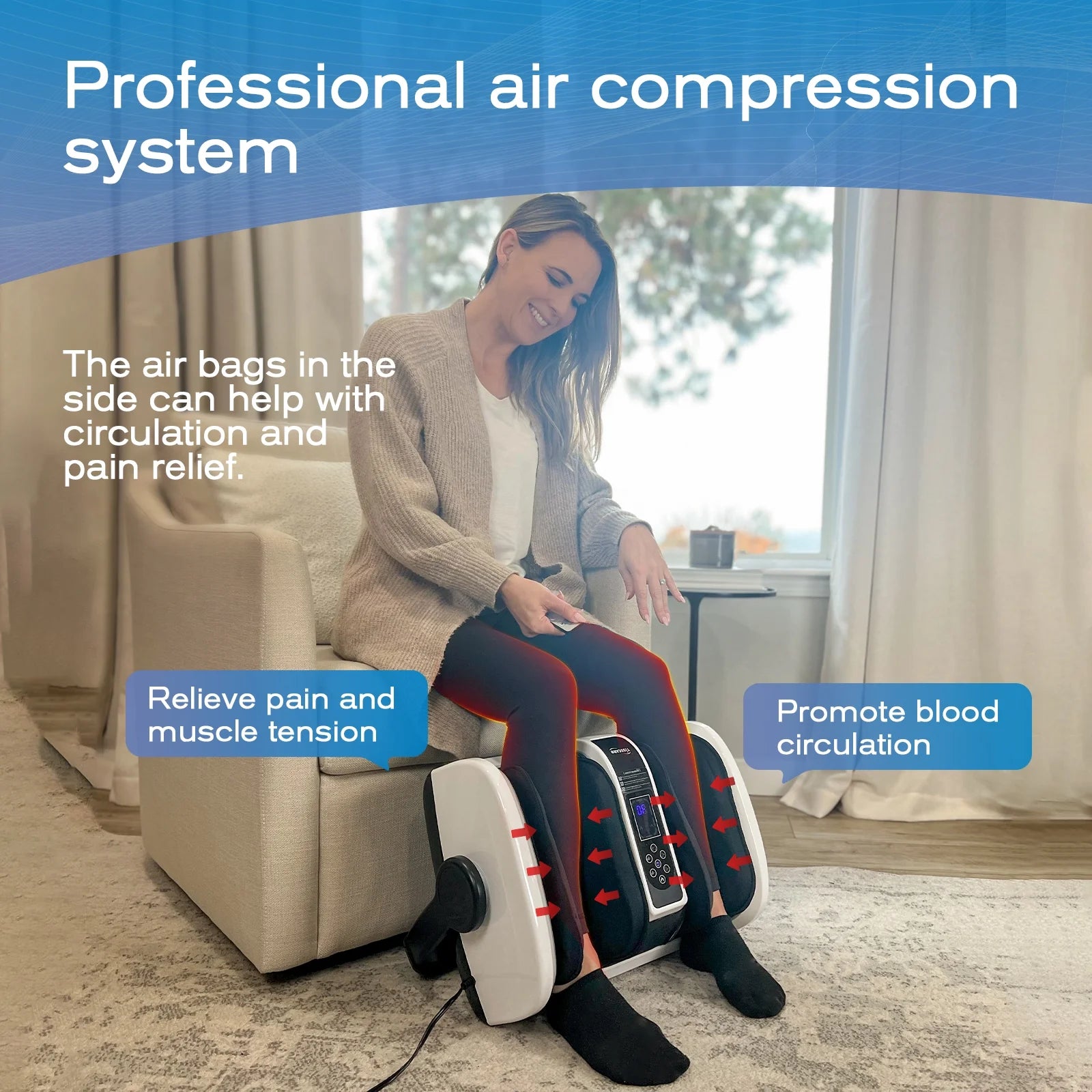 Shiatsu Foot Massager with Heat: Foot Massager for Neuropathy, Plantar Fasciitis, Circulation and Pain Relief - Feet Massager for Massage Foot Calf Ankle Arm.