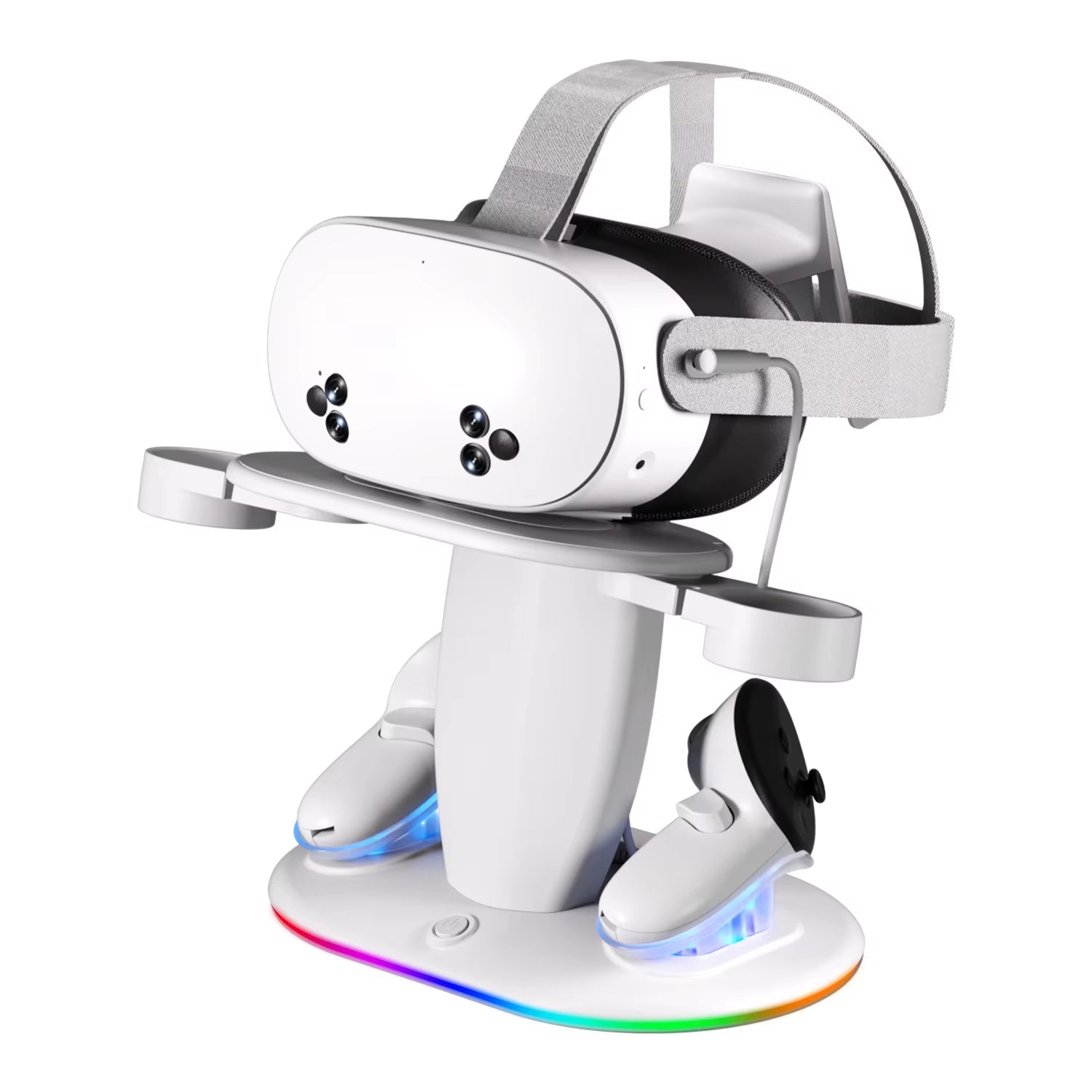 VR Headset Controller Charging Dock  VR Display Stand with 2 Rechargeable Batteries Charger Base