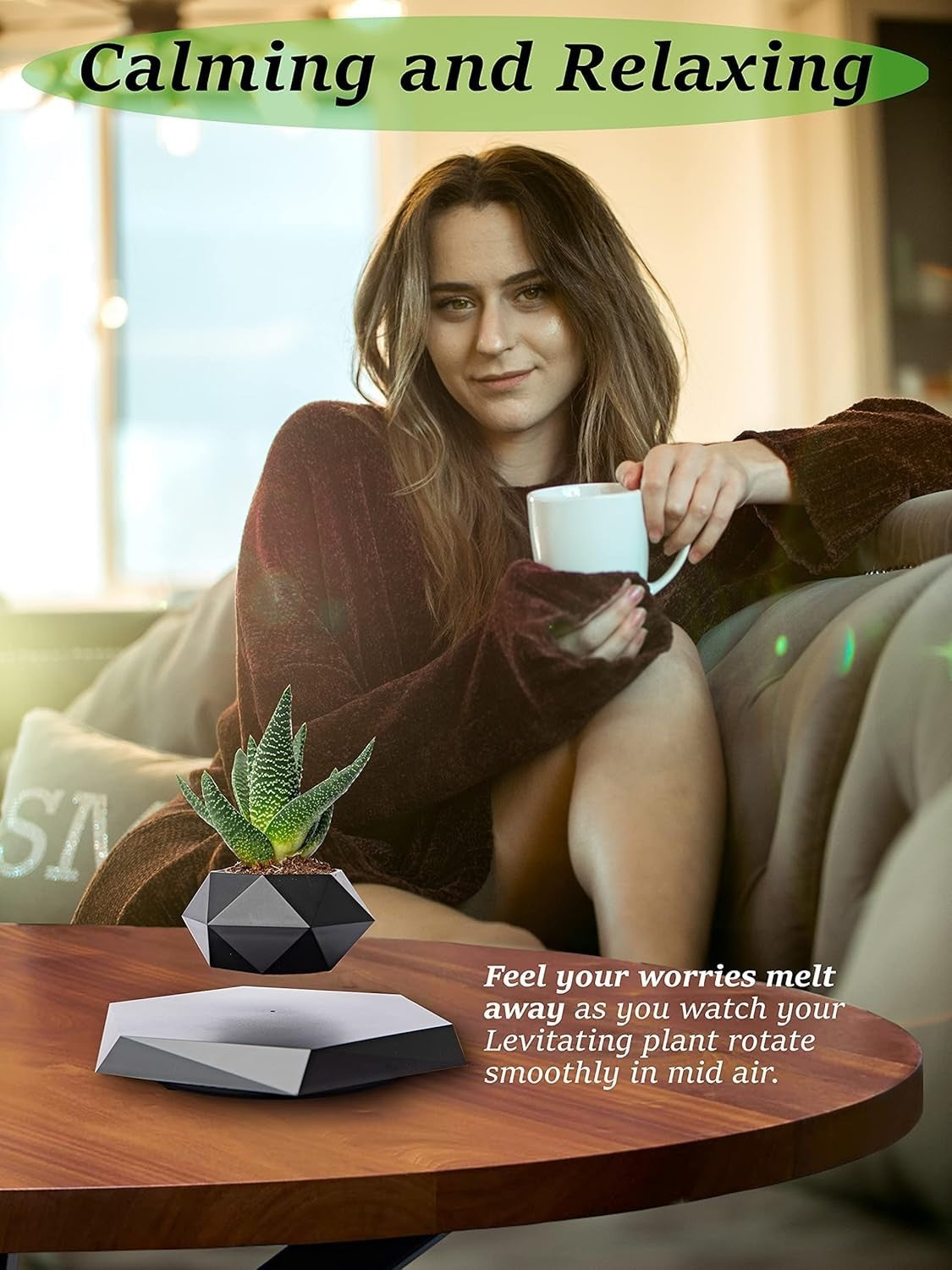 Levitating Plant Pot - Floating Plant Pot for Small Plants. Levitatin