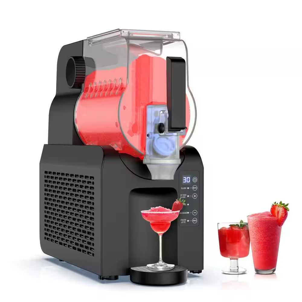 Drink and Slushie Machine 88 Oz. Black Snow Cone Machine with 5 Preset Programs
