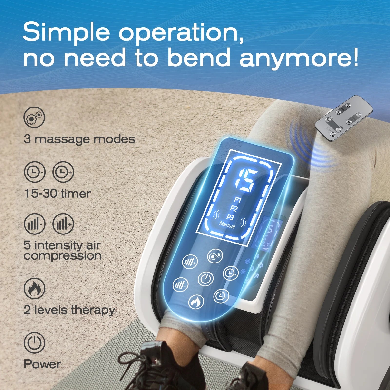 Shiatsu Foot Massager with Heat: Foot Massager for Neuropathy, Plantar Fasciitis, Circulation and Pain Relief - Feet Massager for Massage Foot Calf Ankle Arm.