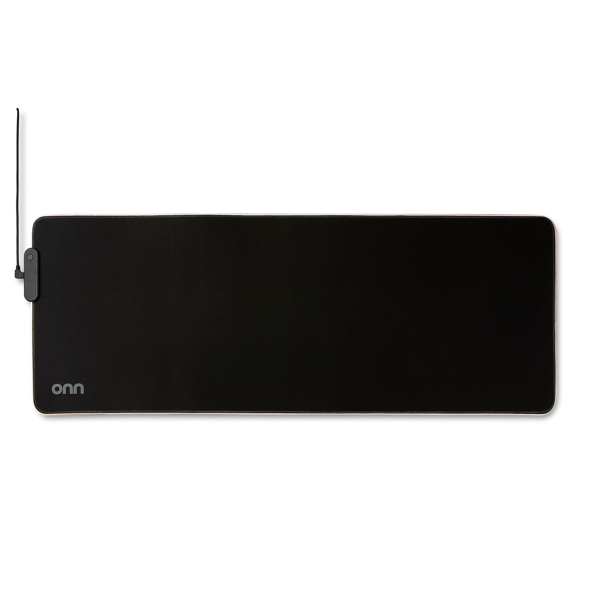 Gaming Desk Pad with LED RGB Lighting, Black 32", Rubber Anti-Slip Base