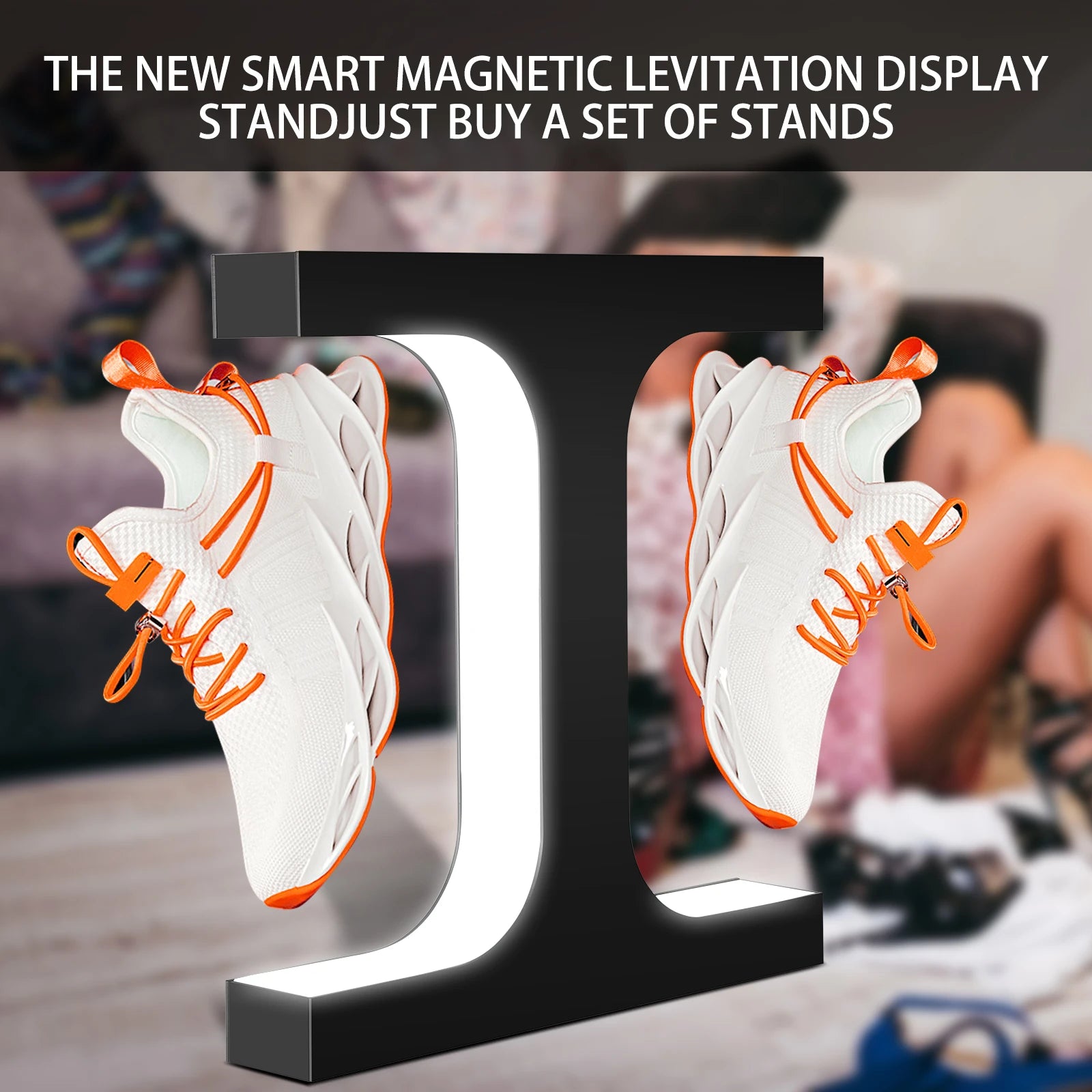 Levitating Shoe Display Floating Sneaker Stand Advrtising Exhibition Levitating Gap for Shopping Mall Floating Shoe Display