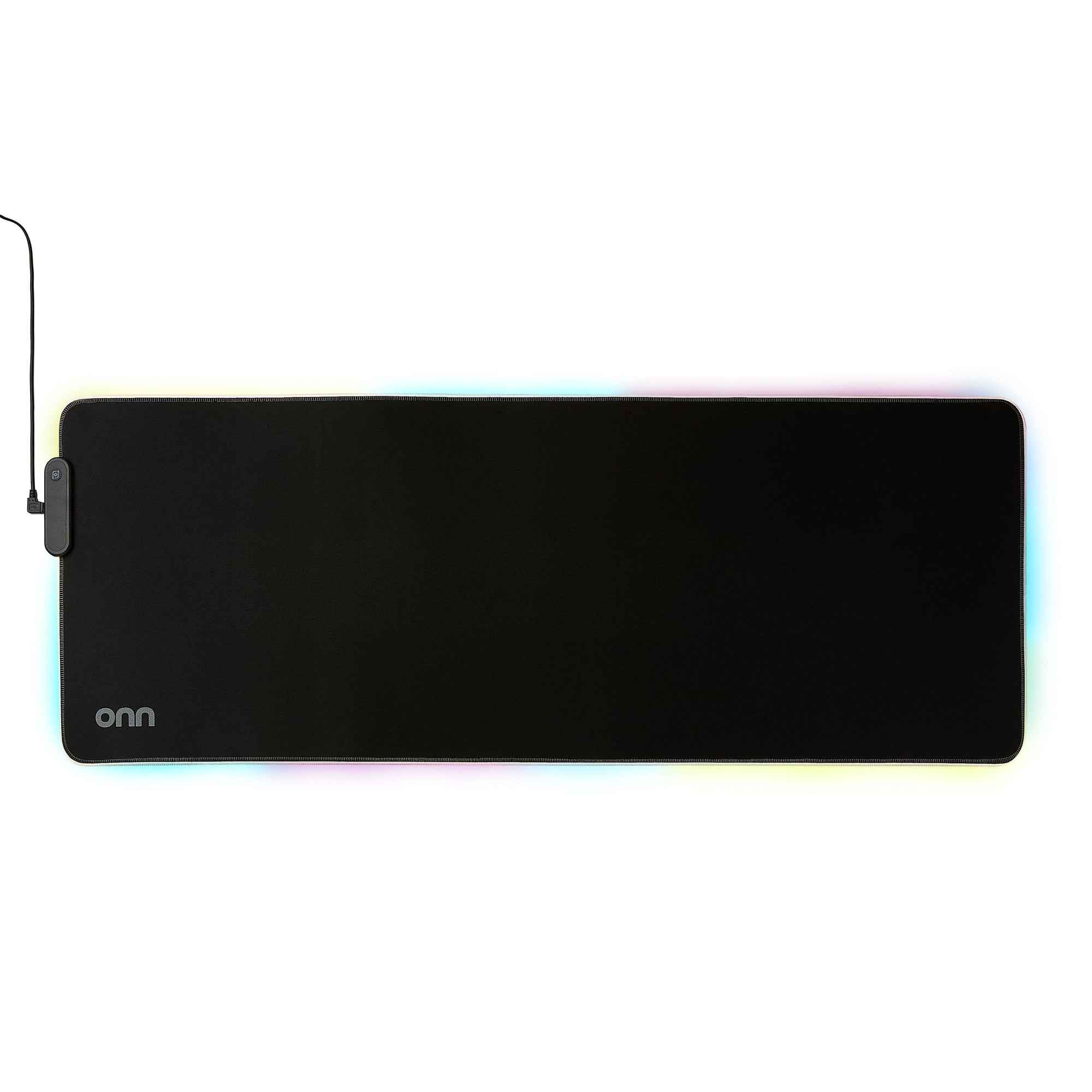 Gaming Desk Pad with LED RGB Lighting, Black 32", Rubber Anti-Slip Base