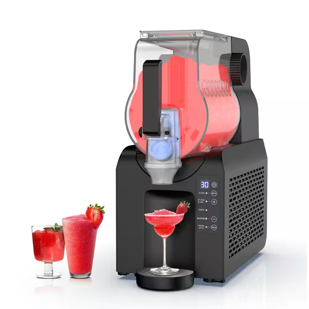 Drink and Slushie Machine 88 Oz. Black Snow Cone Machine with 5 Preset Programs