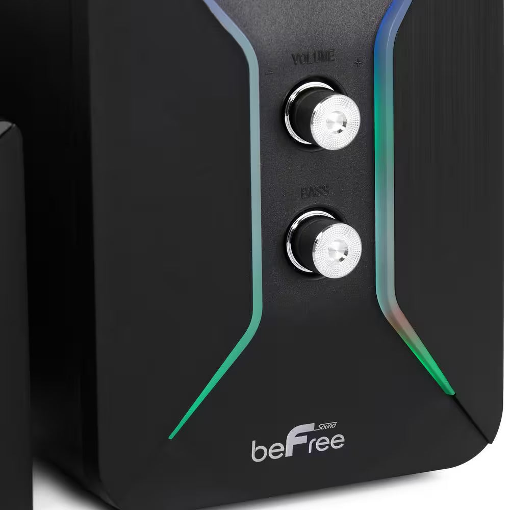 Computer Gaming 2.1 Speaker System with Color LED Lights
